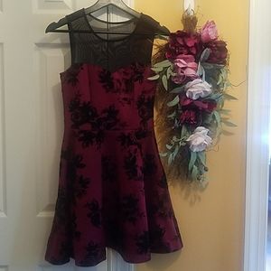 Black and purple flower dress